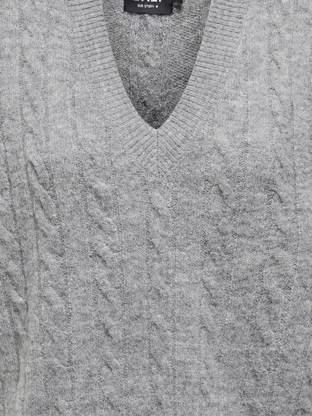 ONLY Kurzarmpullover »ONLMELODY VEST KNT« Materialmix, regular fit