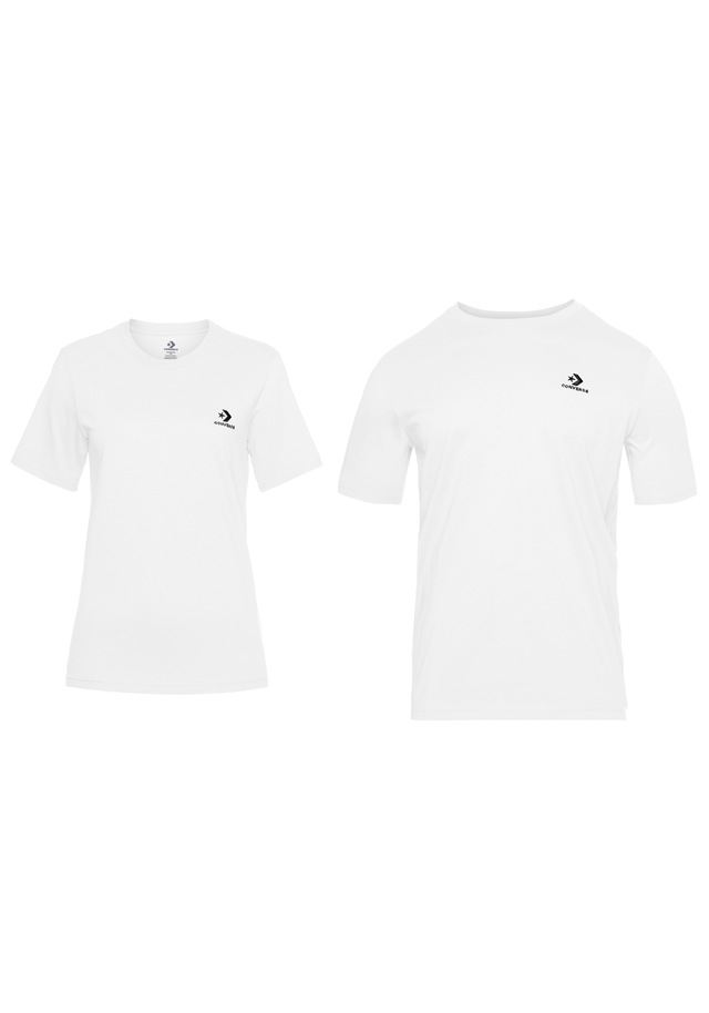 Converse T-Shirt »GO-TO EMBROIDERED STAR CHEVRON TEE« mit Rundhalsausschnitt, Kurzarm, aus Baumwolle, in Single Jersey