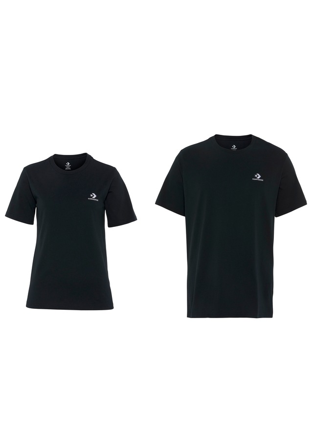 Converse T-Shirt »GO-TO EMBROIDERED STAR CHEVRON TEE« mit Rundhalsausschnitt, Kurzarm, aus Baumwolle, in Single Jersey