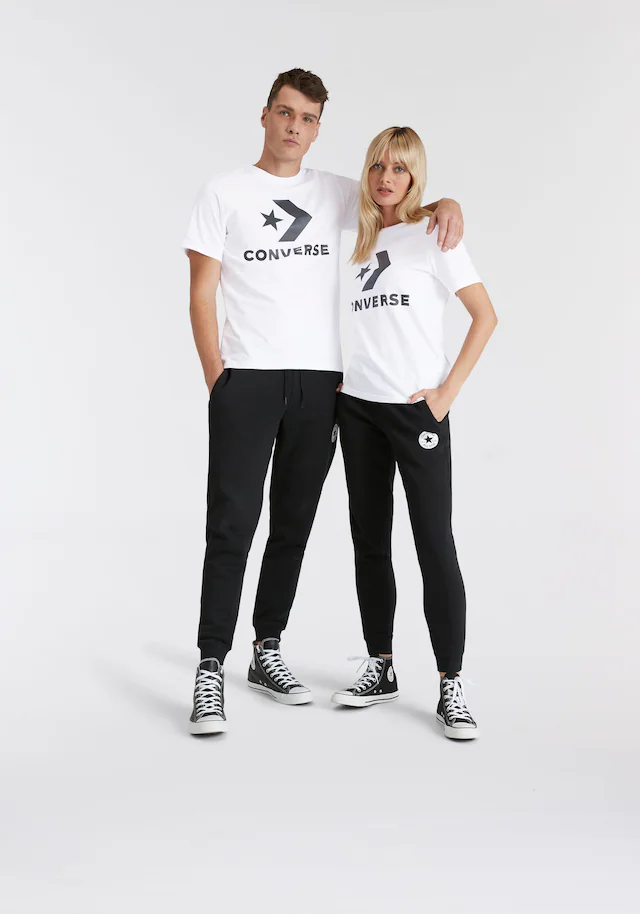 Converse T-Shirt »Unisex GO-TO STAR CHEVRON LOGO STANDARD-FIT« mit Rundhalsausschnitt, aus Baumwolle