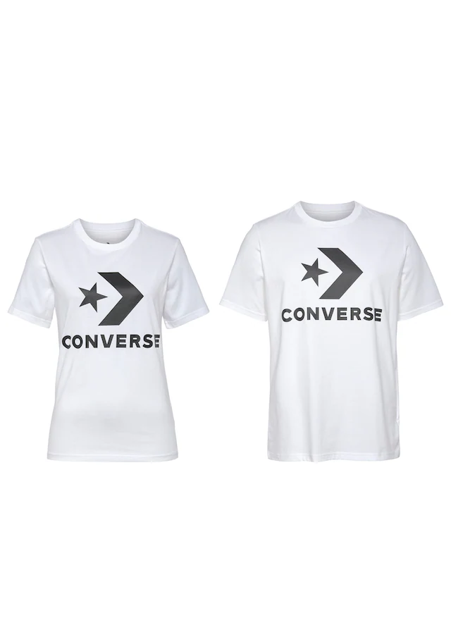 Converse T-Shirt »Unisex GO-TO STAR CHEVRON LOGO STANDARD-FIT« mit Rundhalsausschnitt, aus Baumwolle