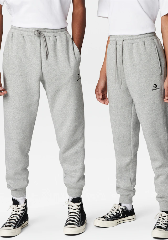 Converse Jogginghose »GO-TO EMBROIDERED STAR CHEVRON BRUSHED BACK FLEECE SWEATPANT« mit Eingrifftaschen, aus Baumwolle und Polyester
