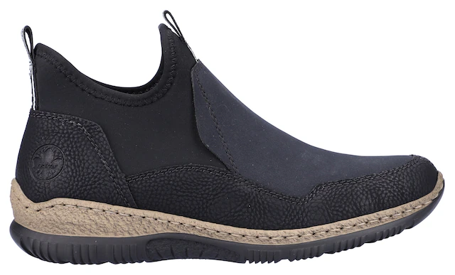 Rieker Schlupfboots Slipper, Slip-on Sneaker, Stiefelette mit MemoSoft-Innensohle