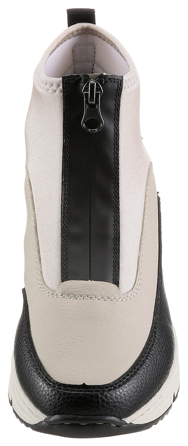 Rieker Schlupfboots Stiefelette, High Top Sneaker mit Reißverschluss auf der Vorderseite