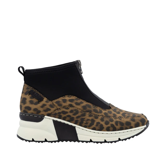 Rieker Schlupfboots Stiefelette, High Top Sneaker mit Reißverschluss auf der Vorderseite