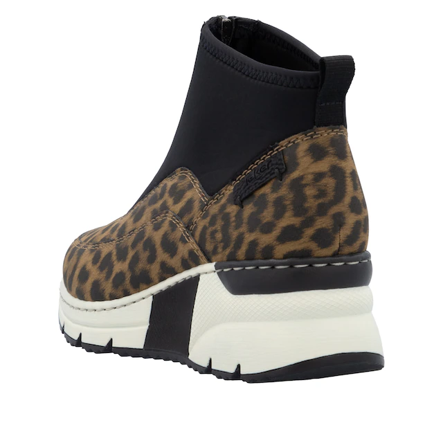 Rieker Schlupfboots Stiefelette, High Top Sneaker mit Reißverschluss auf der Vorderseite