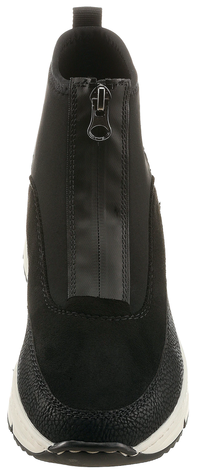 Rieker Schlupfboots Stiefelette, High Top Sneaker mit Reißverschluss auf der Vorderseite