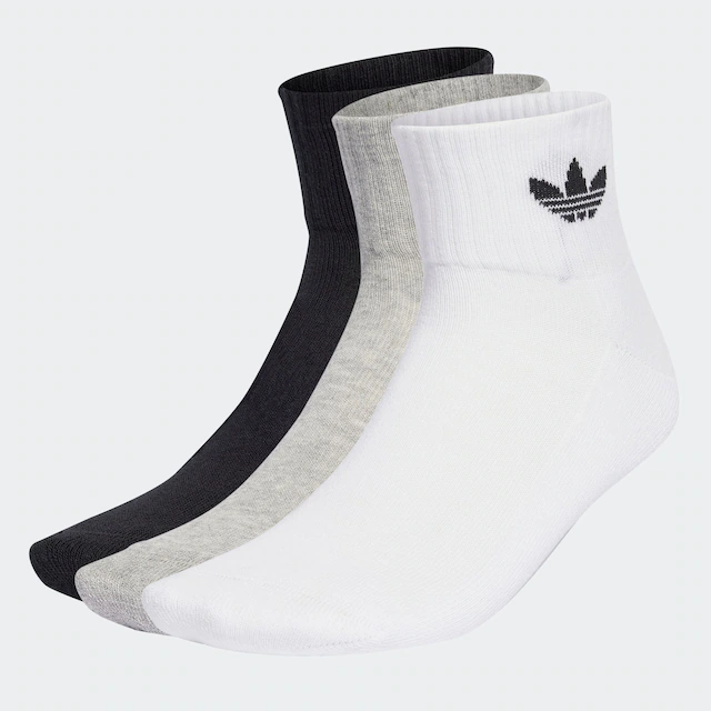 adidas Originals Sportsocken »MID CREW, 3 PAAR« 3 Paar tlg. knöchellange Passform, im 3er-Pack, mit Baumwollanteil