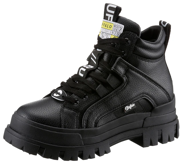 Buffalo Schnürboots »ASPHA NC MID« Schnürstiefelette, High Top Sneaker mit weicher Schaftrandpolsterung