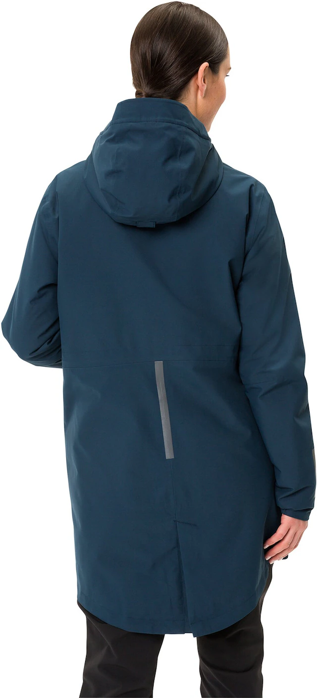 VAUDE Funktionsmantel »WOMEN'S CYCLIST PADDED PARKA II« wasserdicht, winddicht, atmungsaktiv, mit reflektierenden Details