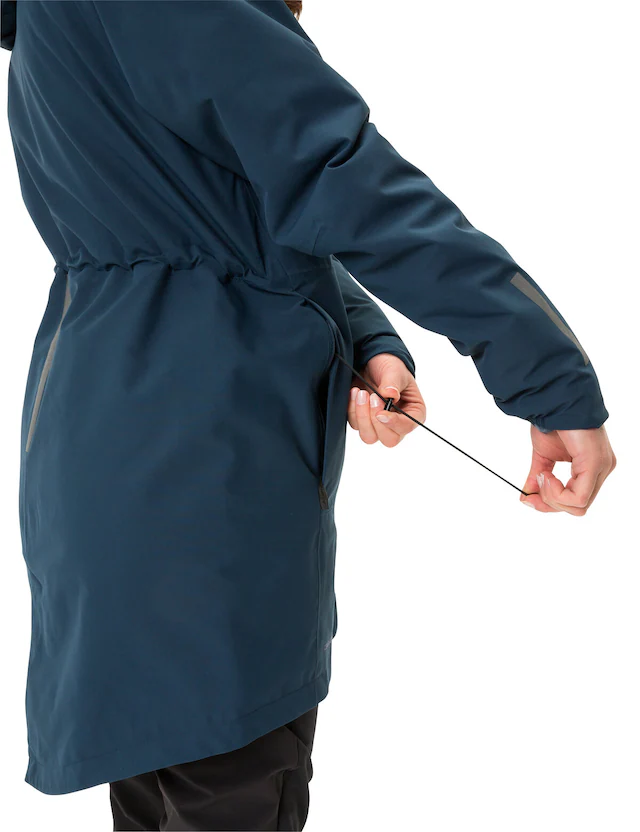 VAUDE Funktionsmantel »WOMEN'S CYCLIST PADDED PARKA II« wasserdicht, winddicht, atmungsaktiv, mit reflektierenden Details