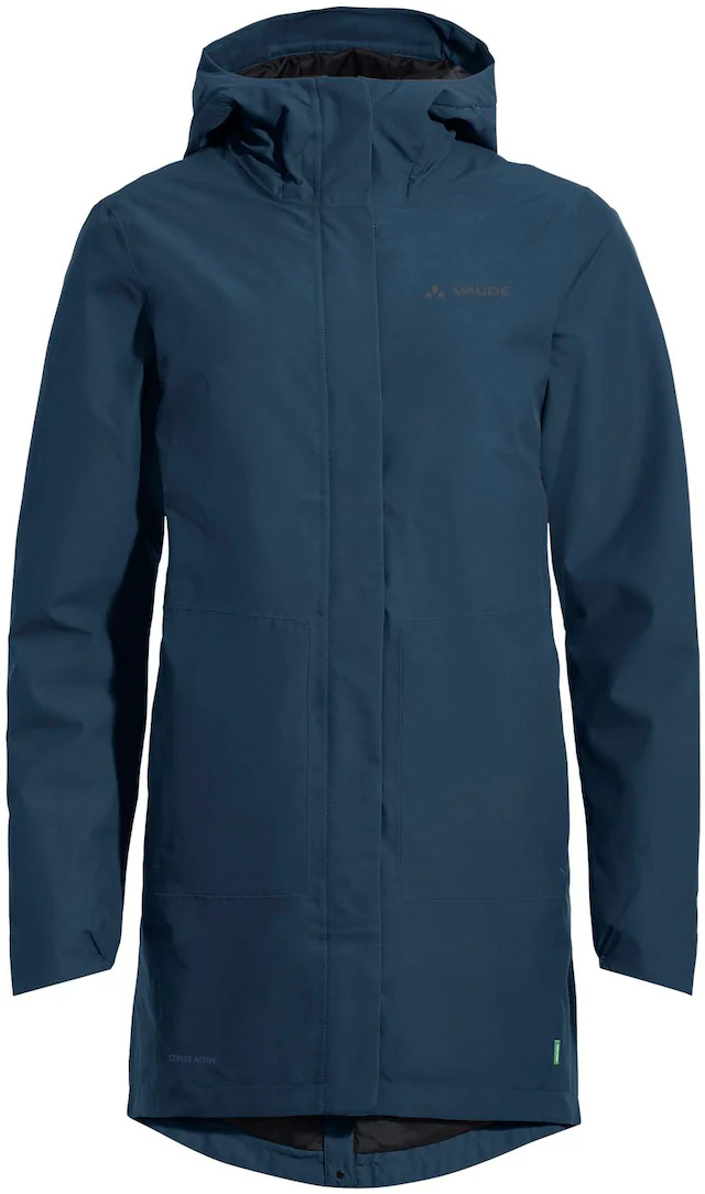 VAUDE Funktionsmantel »WOMEN'S CYCLIST PADDED PARKA II« wasserdicht, winddicht, atmungsaktiv, mit reflektierenden Details