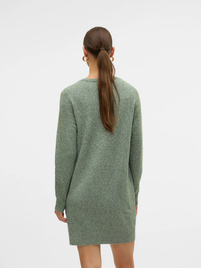 Vero Moda Strickkleid »VMDOFFY LS O-NECK DRESS GA NOOS« Materialmix mit Stretch, locker geschnitten