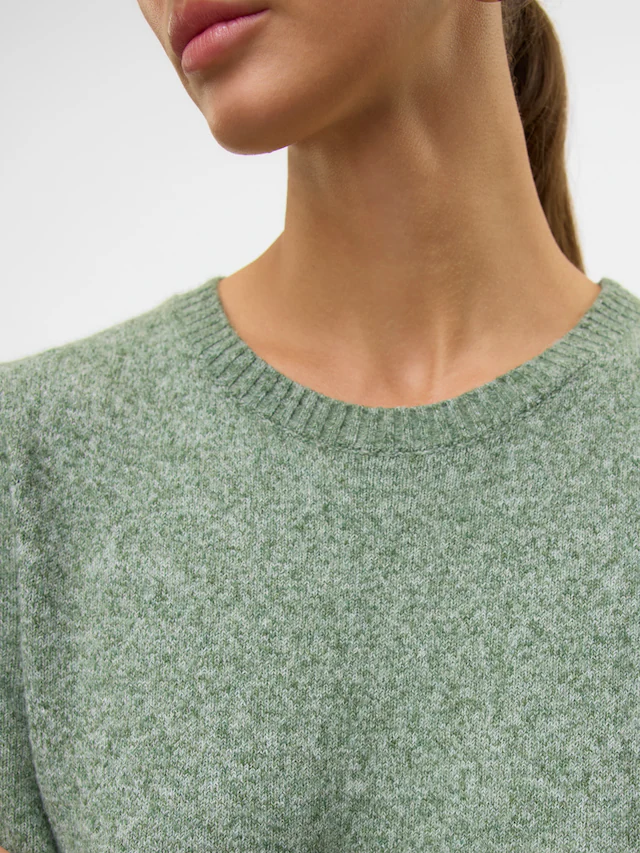 Vero Moda Strickkleid »VMDOFFY LS O-NECK DRESS GA NOOS« Materialmix mit Stretch, locker geschnitten