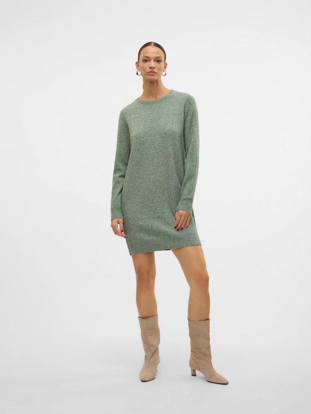 Vero Moda Strickkleid »VMDOFFY LS O-NECK DRESS GA NOOS« Materialmix mit Stretch, locker geschnitten