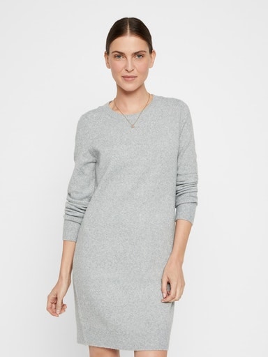 Vero Moda Strickkleid »VMDOFFY LS O-NECK DRESS GA NOOS« Materialmix mit Stretch, locker geschnitten