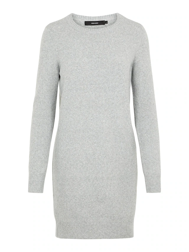 Vero Moda Strickkleid »VMDOFFY LS O-NECK DRESS GA NOOS« Materialmix mit Stretch, locker geschnitten