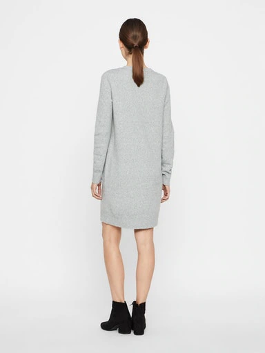 Vero Moda Strickkleid »VMDOFFY LS O-NECK DRESS GA NOOS« Materialmix mit Stretch, locker geschnitten