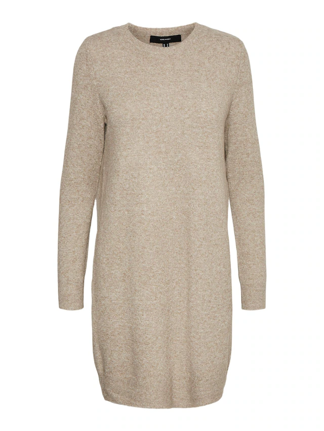 Vero Moda Strickkleid »VMDOFFY LS O-NECK DRESS GA NOOS« Materialmix mit Stretch, locker geschnitten