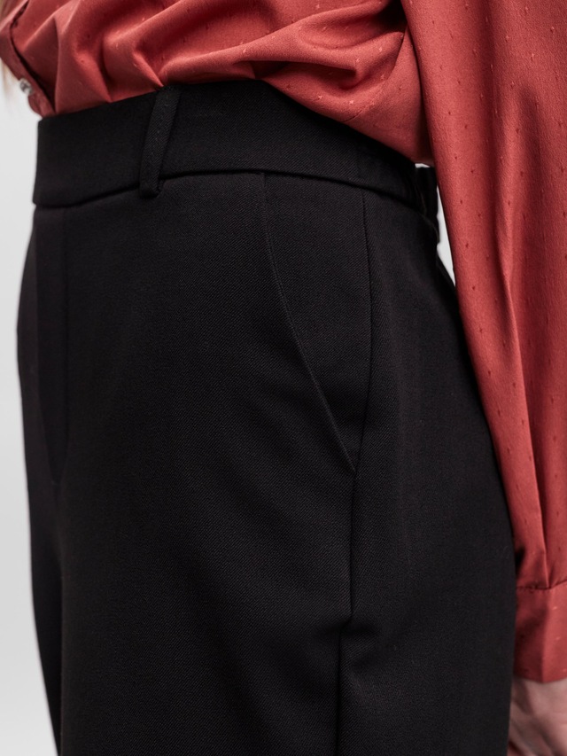Vero Moda Anzughose »VMMAYA MR STRAIGHT SOLID PANT« Materialmix, mit Stretch, mide rise, straight fit