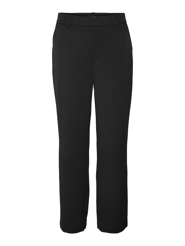 Vero Moda Anzughose »VMMAYA MR STRAIGHT SOLID PANT« Materialmix, mit Stretch, mide rise, straight fit