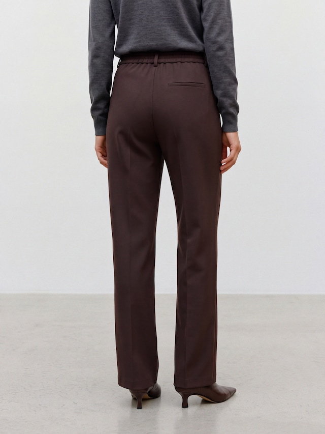 Vero Moda Anzughose »VMMAYA MR STRAIGHT SOLID PANT« Materialmix, mit Stretch, mide rise, straight fit