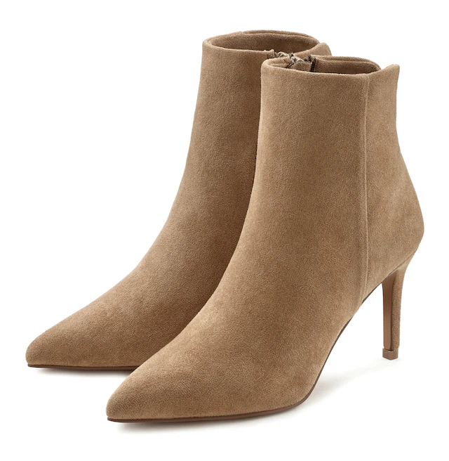 LASCANA High-Heel-Stiefelette »Herbststiefelette, Stiefel,« in elegant spitz zulaufender Form VEGAN