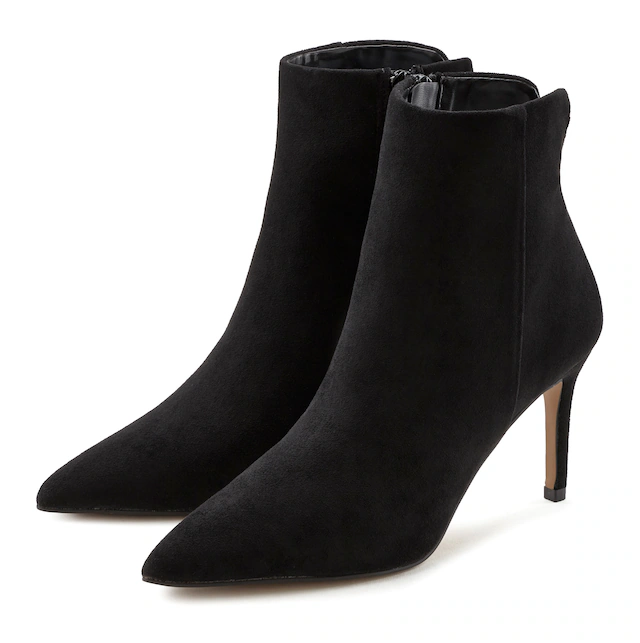 LASCANA High-Heel-Stiefelette »Herbststiefelette, Stiefel,« in elegant spitz zulaufender Form VEGAN