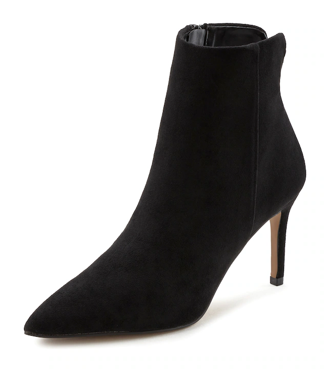 LASCANA High-Heel-Stiefelette »Herbststiefelette, Stiefel,« in elegant spitz zulaufender Form VEGAN