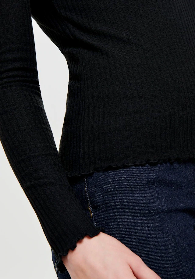 ONLY Langarmshirt »ONLEMMA L/S HIGH NECK TOP« Materialmix