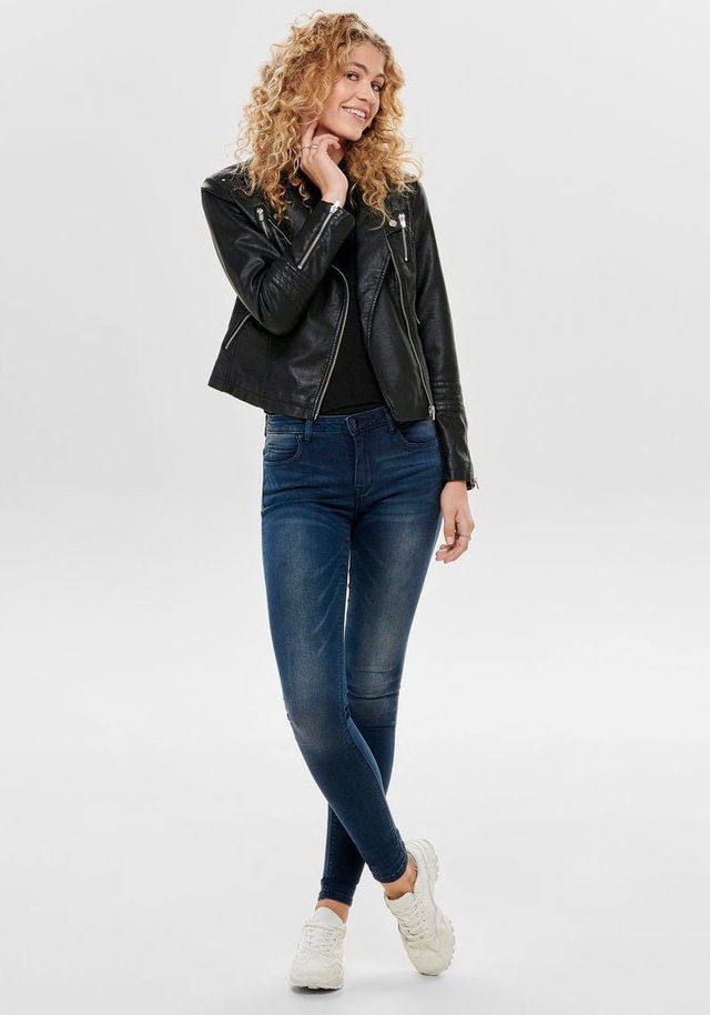 ONLY Langarmshirt »ONLEMMA L/S HIGH NECK TOP« Materialmix