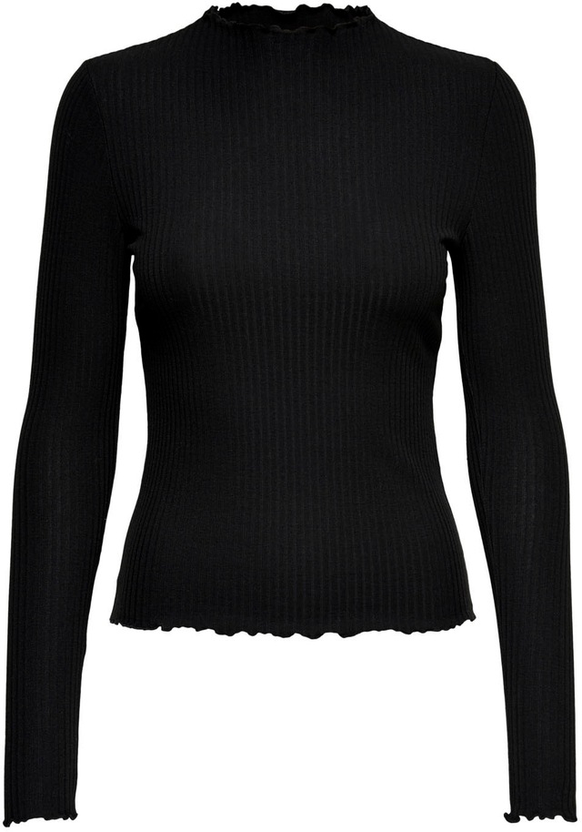 ONLY Langarmshirt »ONLEMMA L/S HIGH NECK TOP« Materialmix