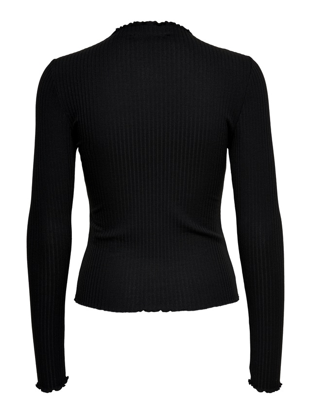 ONLY Langarmshirt »ONLEMMA L/S HIGH NECK TOP« Materialmix