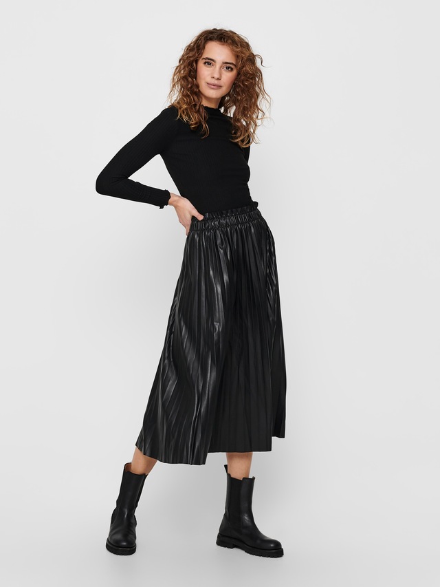 ONLY Langarmshirt »ONLEMMA L/S HIGH NECK TOP« Materialmix