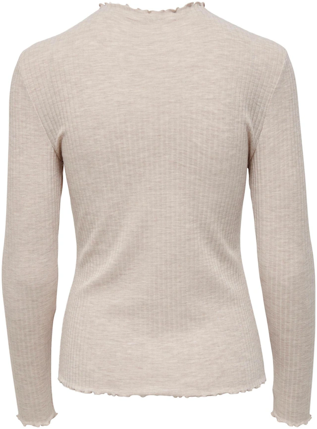 ONLY Langarmshirt »ONLEMMA L/S HIGH NECK TOP« Materialmix