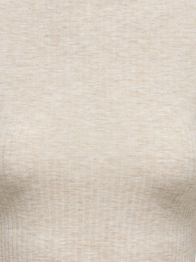 ONLY Langarmshirt »ONLEMMA L/S HIGH NECK TOP« Materialmix