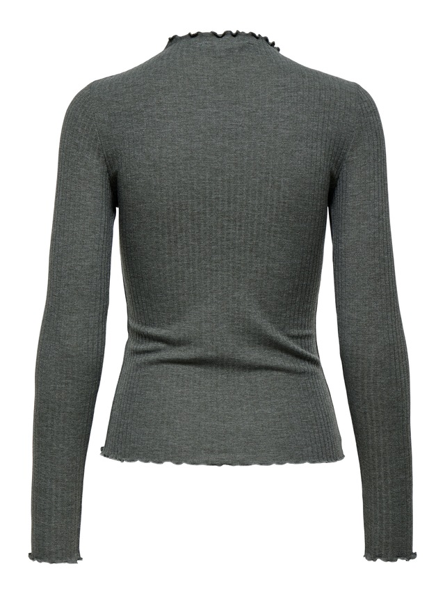 ONLY Langarmshirt »ONLEMMA L/S HIGH NECK TOP« Materialmix