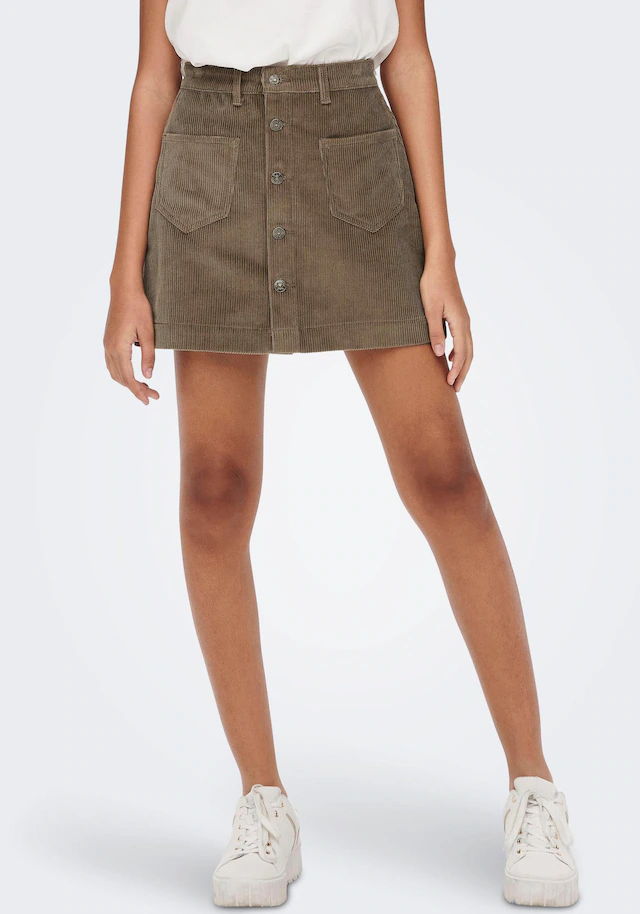 ONLY Cordrock »ONLAMAZING HW CORD SKIRT« Baumwollmischung