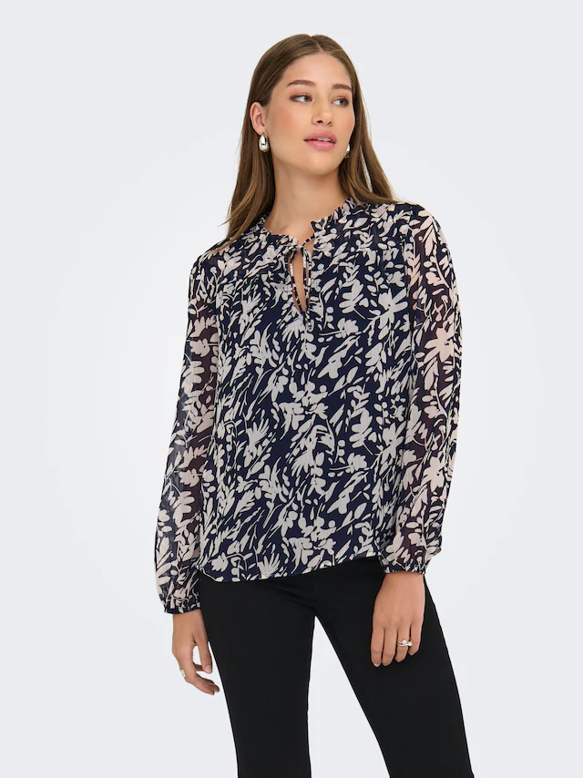 ONLY Chiffonbluse »ONLDITSY L/S BLOUSE WVN« Kunstfaser, regular fit