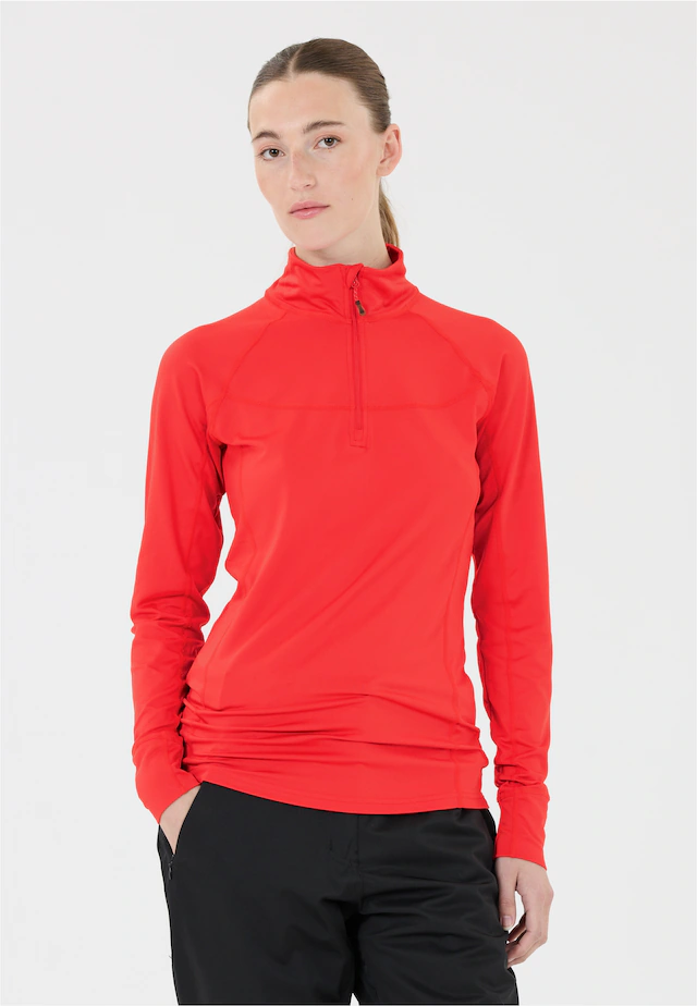 WHISTLER Langarmshirt »Blume« 1 Stk. mit Reißverschluss und Stehkragen