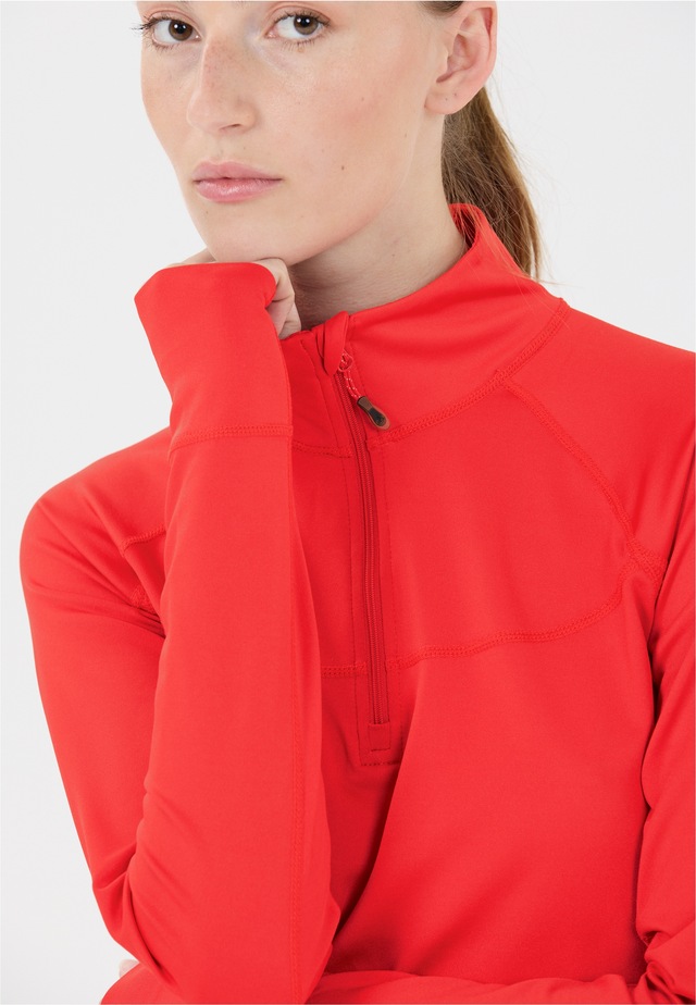 WHISTLER Langarmshirt »Blume« 1 Stk. mit Reißverschluss und Stehkragen