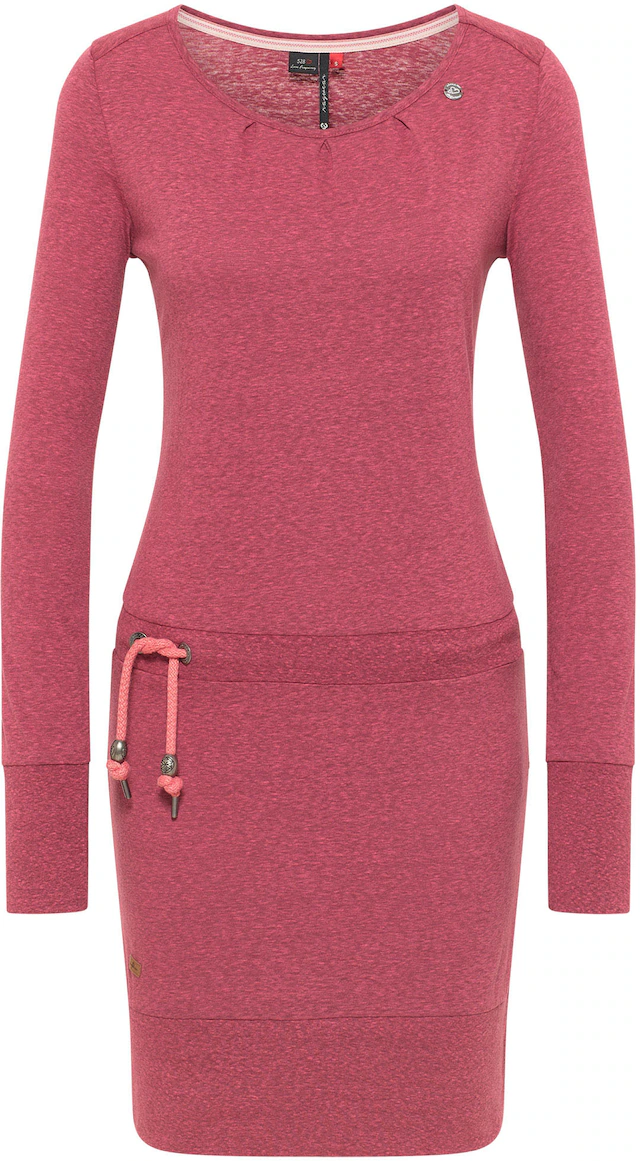 Ragwear Jerseykleid »ALEXA« mit Kordelzug und kontrastigen Zierperlen-Besatz
