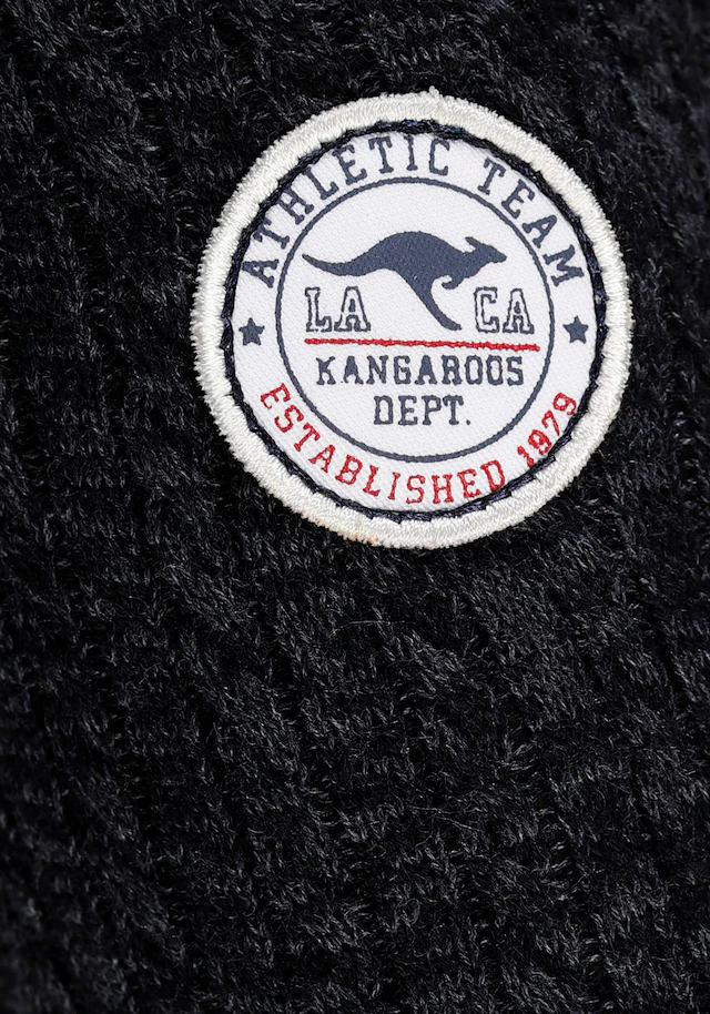 KangaROOS Strickkleid mit Kapuze und Kordelzug, aus Feinstrick