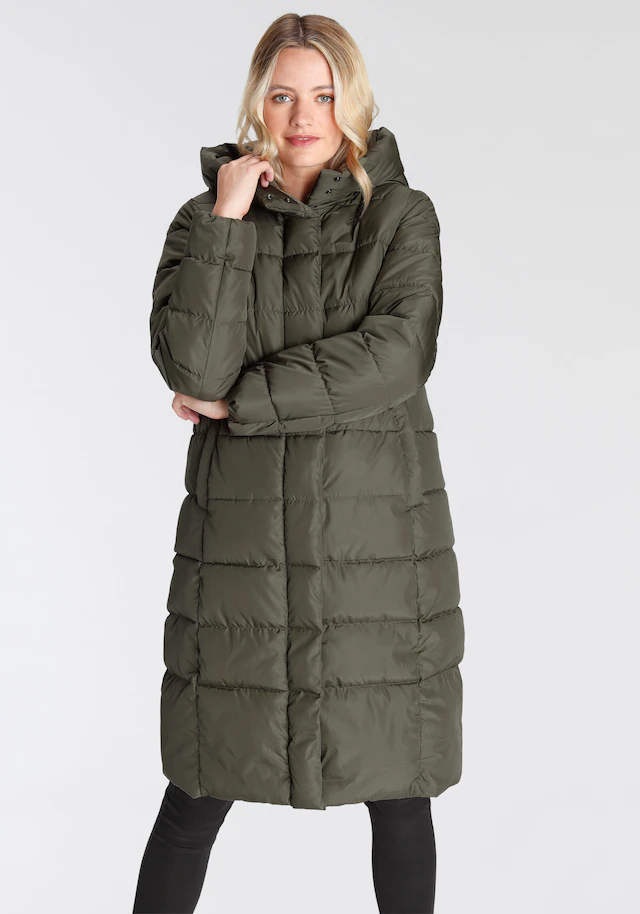 ONLY Steppmantel »ONLTINA – Puffermantel mit Premium-Füllung und verdecktem Zipper« regular fit, casual, Steppware, Kunstfaser, hochschließend