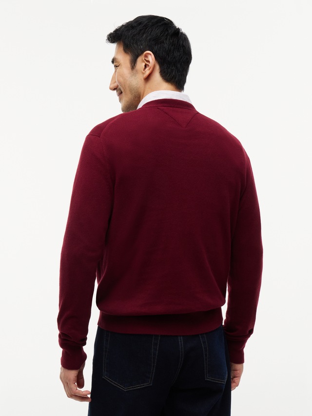 Tommy Hilfiger V-Ausschnitt-Pullover »PIMA ORG CTN CASHMERE V NECK«