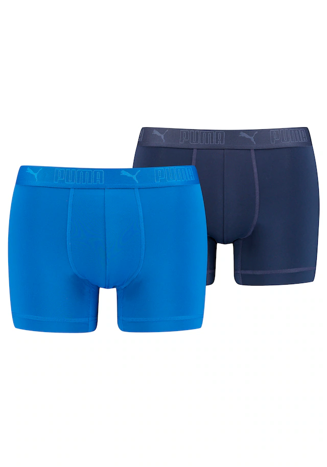 PUMA Boxershorts »PUMA MEN SPORT MICROFIBER BOXERS 2P« mit Logo-Bund