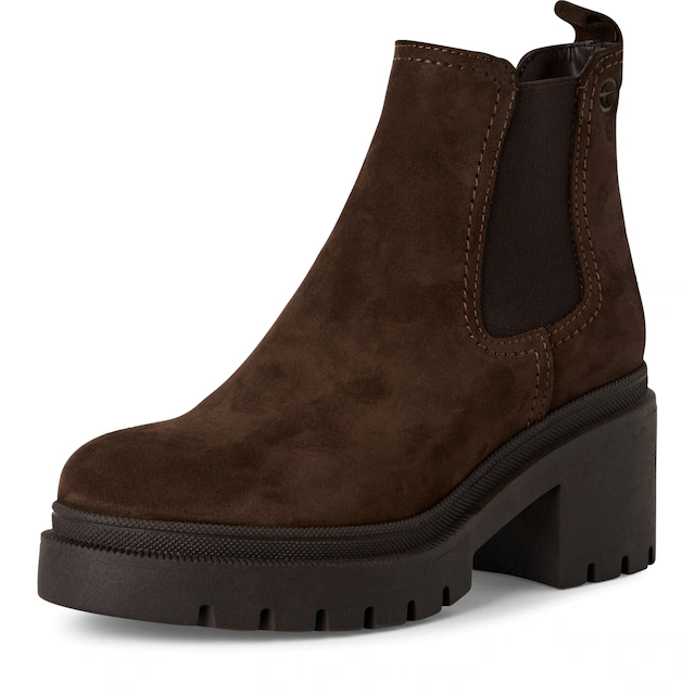 Tamaris Chelseaboots Blockabsatz, Plateau, Stiefelette zum Schlupfen