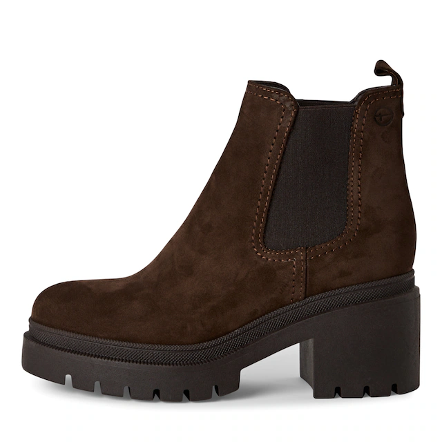 Tamaris Chelseaboots Blockabsatz, Plateau, Stiefelette zum Schlupfen
