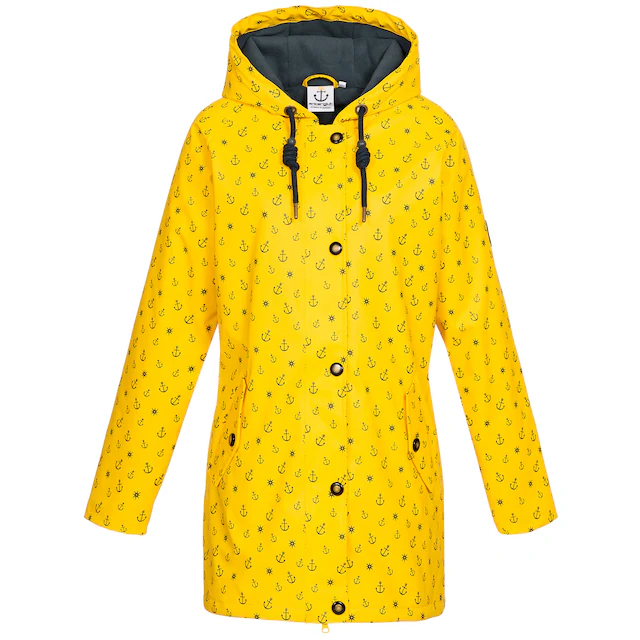 ankerglut Regenjacke »Friesennerz #ankerglutwolke Regenmantel, Longjacket« mit Kapuze auch in Großen Größen erhältlich