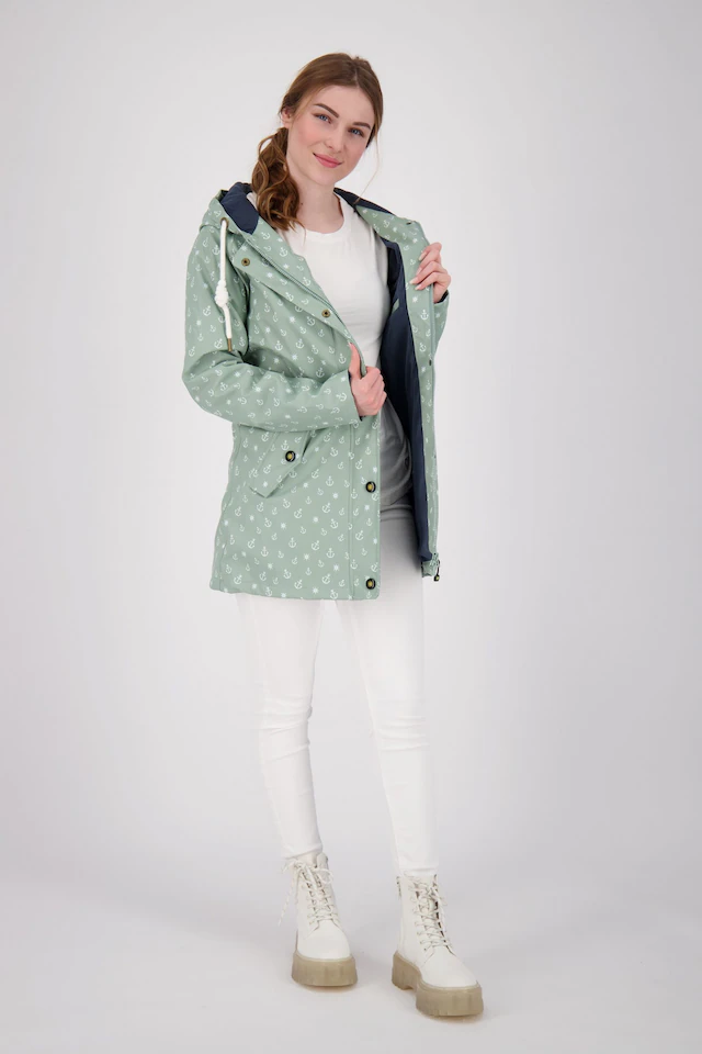 ankerglut Regenjacke »Friesennerz #ankerglutwolke Regenmantel, Longjacket« mit Kapuze auch in Großen Größen erhältlich